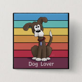 Feestelijke Hondenliefhebber Button (Voorkant)