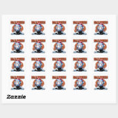 Feestelijke honkbal: Halloween ontmoet Kerstmis Vierkante Sticker (Vel)