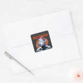 Feestelijke honkbal: Halloween ontmoet Kerstmis Vierkante Sticker (Envelop)