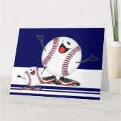 Feestelijke honkballen kaart (Voorkant)