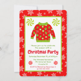 Feestelijke Horrorsweater Party Kaart