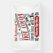 Feestelijke Hot cacao bar verkopers Spandoek (Verticaal)