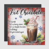 Feestelijke Hot Chocolate Magnetische Kaart (Voorkant / Achterkant)