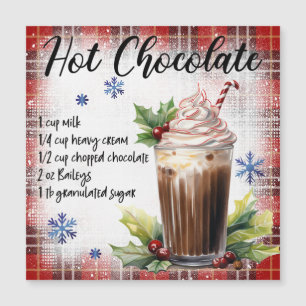 Feestelijke Hot Chocolate Magnetische Kaart