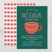 Feestelijke Hot Cocoa Virtual Holiday Party Kaart (Voorkant / Achterkant)
