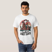 Feestelijke Howdy Santa Cowboy Style: Wild West Tw T-shirt (Voorkant volledig)