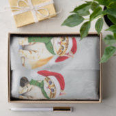 Feestelijke huisdieren in Santa Hats Vrolijk kerst Tissuepapier (Geschenk)