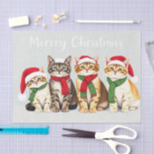 Feestelijke huisdieren in Santa Hats Vrolijk kerst Tissuepapier (Craft)