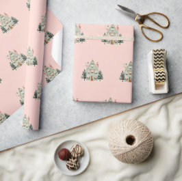 Feestelijke huizen inpakpapier