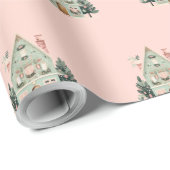 Feestelijke huizen inpakpapier (Rol Hoek)