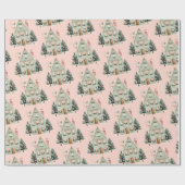 Feestelijke huizen inpakpapier (Vlak)