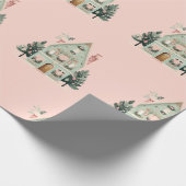 Feestelijke huizen inpakpapier (Hoek)