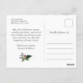 Feestelijke Hulst Kerstboom Groet Vakantie Briefkaart (Achterkant)