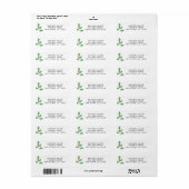 Feestelijke Hulst Retouradres Etiket (Full Sheet)