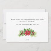 Feestelijke Hulstbes Kerstgroet Foto Feestdagenkaart (Achterkant)