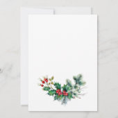 Feestelijke Hulstbes Kerstvakantie Open Huis Kaart (Achterkant)