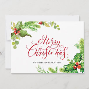 Feestelijke Hulstbes Mistletoe Kerstgroet Feestdagenkaart