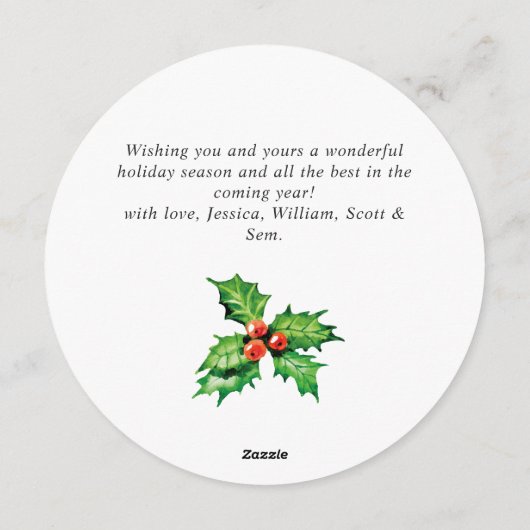 Feestelijke Hulstbes Mistletoe Kerstgroet Feestdagenkaart (Achterkant)