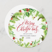 Feestelijke Hulstbes Mistletoe Kerstgroet Feestdagenkaart (Voorkant / Achterkant)