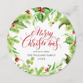 Feestelijke Hulstbes Mistletoe Kerstgroet Feestdagenkaart (Voorkant)