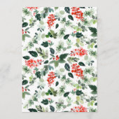 Feestelijke hulstbeskrans Kerstgroet Holi Feestdagenkaart (Achterkant)