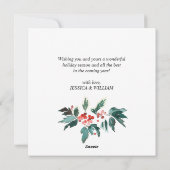 Feestelijke hulstbeskrans Kerstgroet Holi Feestdagenkaart (Achterkant)