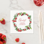 Feestelijke Hulstbessen Kerstfeest Kerstparty Servet (Insitu)