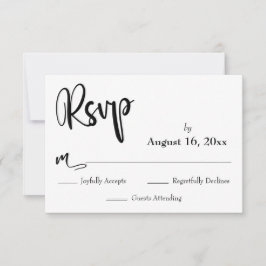 Feestelijke Huwelijks RSVP met Gouden Confetti Ach Kaartje