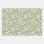 Feestelijke Ierse Groene Marine Lucky You Shamrock Inpakpapier Vel (Voorkant 3)