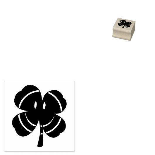 Feestelijke Ierse klaver Shamrock Leaf Design Rubberstempel (Gestempeld)