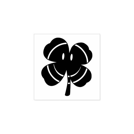 Feestelijke Ierse klaver Shamrock Leaf Design Rubberstempel (Afrduk)