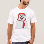 Feestelijke Ijsbeer Kerstman T-shirt (Voorkant)