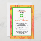 Feestelijke informele bruiloft kaart (Achterkant)
