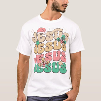Feestelijke Jezus Typografie T-Shirt Design