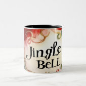 "Feestelijke jingle bells: Kerst bedrukte mok" Tweekleurige Koffiemok (Center)