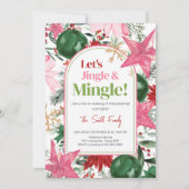 Feestelijke Jingle en Mingle Christmas Party Kaart (Voorkant)