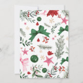 Feestelijke Jingle en Mingle Christmas Party Kaart (Achterkant)