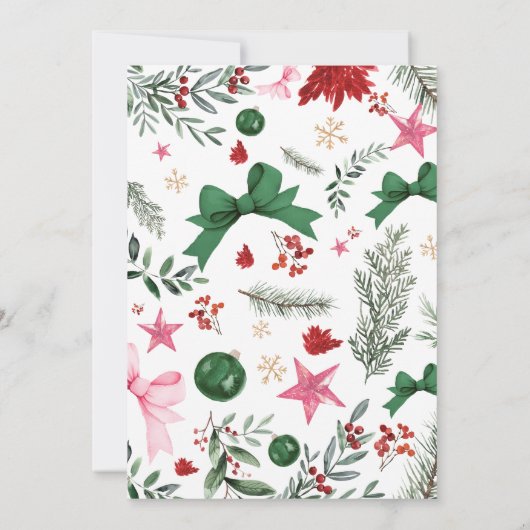 Feestelijke Jingle en Mingle Christmas Party Kaart (Achterkant)