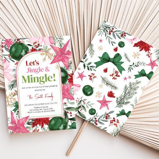 Feestelijke Jingle en Mingle Christmas Party Kaart