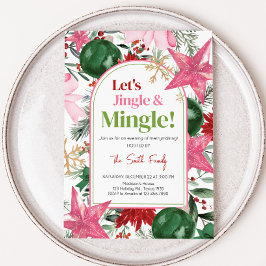 Feestelijke Jingle en Mingle Christmas Party Kaart