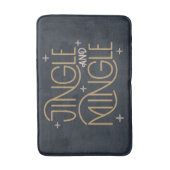 Feestelijke Jingle en Mingle Holiday Design Badmat (Voorkant Verticaal)