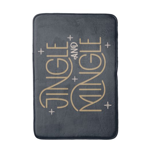 Feestelijke Jingle en Mingle Holiday Design Badmat (Voorkant Verticaal)