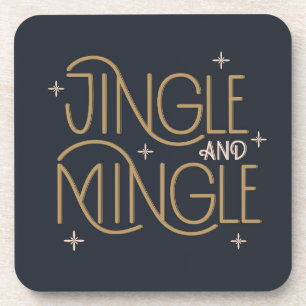 Feestelijke Jingle en Mingle Holiday Design Bier Onderzetter