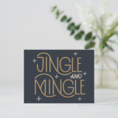 Feestelijke Jingle en Mingle Holiday Design Briefkaart (Staand voorkant)