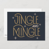 Feestelijke Jingle en Mingle Holiday Design Briefkaart (Voorkant / Achterkant)