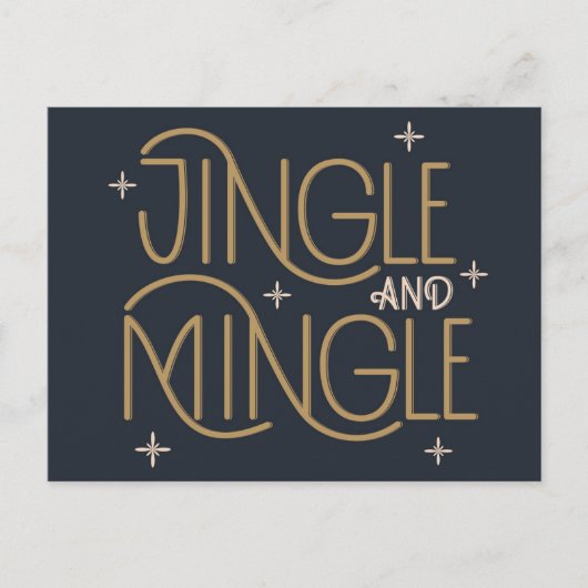 Feestelijke Jingle en Mingle Holiday Design Briefkaart (Voorkant)