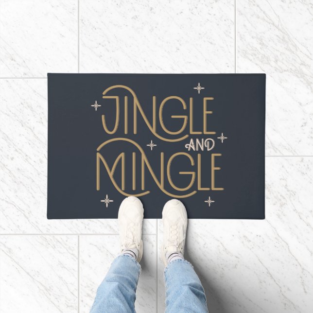 Feestelijke Jingle en Mingle Holiday Design Deurmat (Binnen)