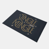 Feestelijke Jingle en Mingle Holiday Design Deurmat (Schuin)