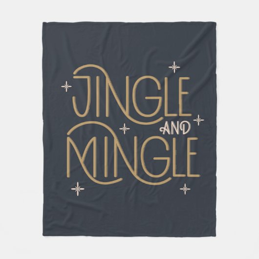 Feestelijke Jingle en Mingle Holiday Design Fleece Deken (Voorkant)