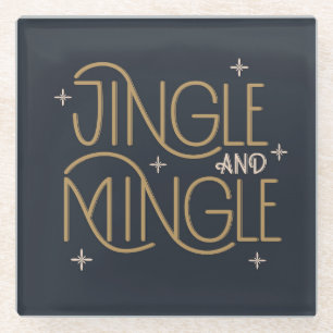 Feestelijke Jingle en Mingle Holiday Design Glazen Onderzetter
